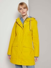 Beschichtete Regenjacke mit Kapuze - Frauen - california sand yellow Beschichtete Regenjacke mit Kapuze - Frauen - california sand yellow - 1 - TOM TAILOR