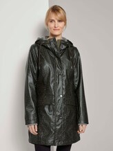Beschichtete Regenjacke mit Kapuze - Frauen - green abstract design Beschichtete Regenjacke mit Kapuze - Frauen - green abstract design - 1 - TOM TAILOR