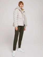 Pufferjacke mit Kunstfell-Kapuze - Frauen - dusty alabaster Pufferjacke mit Kunstfell-Kapuze - Frauen - dusty alabaster - 3 - TOM TAILOR