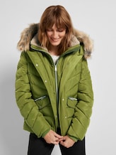 Pufferjacke mit Kunstfell-Kapuze - Frauen - wood green Pufferjacke mit Kunstfell-Kapuze - Frauen - wood green - 5 - TOM TAILOR
