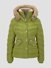 Pufferjacke mit Kunstfell-Kapuze - Frauen - wood green Pufferjacke mit Kunstfell-Kapuze - Frauen - wood green - 7 - TOM TAILOR