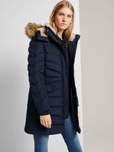 Lange Pufferjacke mit Fellbesatz - Frauen - Sky Captain Blue Lange Pufferjacke mit Fellbesatz - Frauen - Sky Captain Blue - 5 - TOM TAILOR