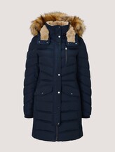 Lange Pufferjacke mit Fellbesatz - Frauen - Sky Captain Blue Lange Pufferjacke mit Fellbesatz - Frauen - Sky Captain Blue - 7 - TOM TAILOR