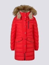 Lange Pufferjacke mit Fellbesatz - Frauen - Strong Red Lange Pufferjacke mit Fellbesatz - Frauen - Strong Red - 7 - TOM TAILOR