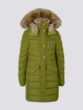 Lange Pufferjacke mit Fellbesatz - Frauen - wood green Lange Pufferjacke mit Fellbesatz - Frauen - wood green - 7 - TOM TAILOR