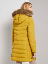Lange Pufferjacke mit Fellbesatz - Frauen - california sand yellow Lange Pufferjacke mit Fellbesatz - Frauen - california sand yellow - 2 - TOM TAILOR