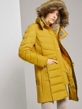 Lange Pufferjacke mit Fellbesatz - Frauen - california sand yellow Lange Pufferjacke mit Fellbesatz - Frauen - california sand yellow - 5 - TOM TAILOR