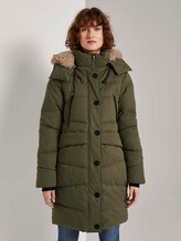 Pufferjacke mit Fellkragen - Frauen - Olive Night Green Pufferjacke mit Fellkragen - Frauen - Olive Night Green - 1 - TOM TAILOR