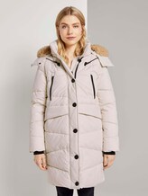 Pufferjacke mit Fellkragen - Frauen - dusty alabaster Pufferjacke mit Fellkragen - Frauen - dusty alabaster - 1 - TOM TAILOR