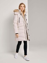 Pufferjacke mit Fellkragen - Frauen - dusty alabaster Pufferjacke mit Fellkragen - Frauen - dusty alabaster - 3 - TOM TAILOR