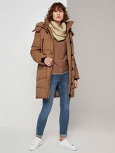 Pufferjacke mit Fellkragen - Frauen - soft dusty camel Pufferjacke mit Fellkragen - Frauen - soft dusty camel - 3 - TOM TAILOR