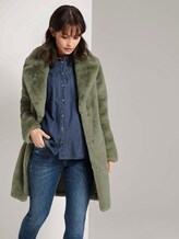 Weicher Faux-Fur Mantel - Frauen - greyish green Weicher Faux-Fur Mantel - Frauen - greyish green - 5 - TOM TAILOR