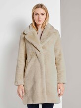 Weicher Faux-Fur Mantel - Frauen - warm sand beige Weicher Faux-Fur Mantel - Frauen - warm sand beige - 1 - TOM TAILOR