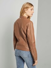 Faux leather biker jacket - Women - light chestnut Faux leather biker jacket - Women - light chestnut - 2 - TOM TAILOR