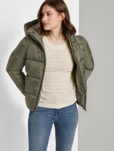 Kurze Pufferjacke mit Kapuze - Frauen - deep olive green Kurze Pufferjacke mit Kapuze - Frauen - deep olive green - 5 - TOM TAILOR Denim