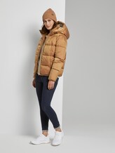 Kurze Pufferjacke mit Kapuze - Frauen - fudge brown Kurze Pufferjacke mit Kapuze - Frauen - fudge brown - 3 - TOM TAILOR Denim