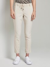 Tapered Relaxed Hose mit Tunnelzug - Frauen - dusty alabaster Tapered Relaxed Hose mit Tunnelzug - Frauen - dusty alabaster - 1 - TOM TAILOR