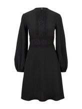TOM TAILOR DENIM Damen Kleid mit Spitzen-Details, schwarz, Gr.S