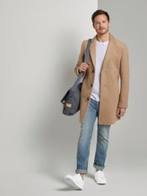 Klassischer Wollmantel - Männer - beige wool structure Klassischer Wollmantel - Männer - beige wool structure - 3 - TOM TAILOR