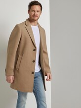 Klassischer Wollmantel - Männer - beige wool structure Klassischer Wollmantel - Männer - beige wool structure - 5 - TOM TAILOR