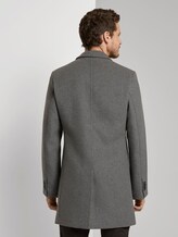 Klassischer Wollmantel - Männer - mid grey wool structure Klassischer Wollmantel - Männer - mid grey wool structure - 2 - TOM TAILOR