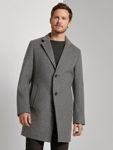 Klassischer Wollmantel - Männer - mid grey wool structure Klassischer Wollmantel - Männer - mid grey wool structure - 5 - TOM TAILOR
