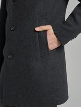 Classic wool coat - Men - navy blue structure Classic wool coat - Men - navy blue structure - 10 - TOM TAILOR