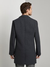 Classic wool coat - Men - navy blue structure Classic wool coat - Men - navy blue structure - 2 - TOM TAILOR
