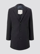 Classic wool coat - Men - navy blue structure Classic wool coat - Men - navy blue structure - 7 - TOM TAILOR