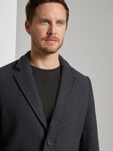 Classic wool coat - Men - navy blue structure Classic wool coat - Men - navy blue structure - 9 - TOM TAILOR