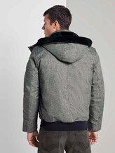 Blousonjacke mit Reißverschlussdetails - Männer - grey wool structure Blousonjacke mit Reißverschlussdetails - Männer - grey wool structure - 2 - TOM TAILOR
