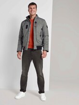 Blousonjacke mit Reißverschlussdetails - Männer - grey wool structure Blousonjacke mit Reißverschlussdetails - Männer - grey wool structure - 3 - TOM TAILOR