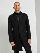 Wollmantel mit abnehmbarem Krageneinsatz - Männer - Dark Grey Wool Jacket Wollmantel mit abnehmbarem Krageneinsatz - Männer - Dark Grey Wool Jacket - 1 - TOM TAILOR
