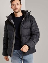 Puffer jas met hoodie - Mannen - black minimal design Puffer jas met hoodie - Mannen - black minimal design - 5 - TOM TAILOR