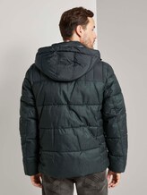 Pufferjacke mit Kapuze - Männer - green wool structure Pufferjacke mit Kapuze - Männer - green wool structure - 2 - TOM TAILOR