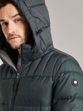 Pufferjacke mit Kapuze - Männer - green wool structure Pufferjacke mit Kapuze - Männer - green wool structure - 9 - TOM TAILOR
