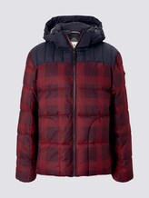 Puffer jas met hoodie - Mannen - red printed check design Puffer jas met hoodie - Mannen - red printed check design - 7 - TOM TAILOR
