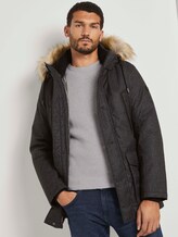 Lange Winterjacke mit Fellkragen - Männer - black minimal design Lange Winterjacke mit Fellkragen - Männer - black minimal design - 5 - TOM TAILOR