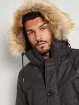 Lange Winterjacke mit Fellkragen - Männer - black minimal design Lange Winterjacke mit Fellkragen - Männer - black minimal design - 9 - TOM TAILOR