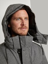Lange Winterjacke mit Fellkragen - Männer - grey brushed wool optic Lange Winterjacke mit Fellkragen - Männer - grey brushed wool optic - 10 - TOM TAILOR