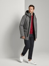 Lange Winterjacke mit Fellkragen - Männer - grey brushed wool optic Lange Winterjacke mit Fellkragen - Männer - grey brushed wool optic - 3 - TOM TAILOR