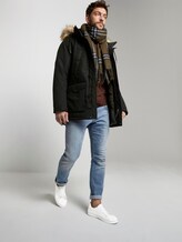 Lange Winterjacke mit Fellkragen - Männer - Black Lange Winterjacke mit Fellkragen - Männer - Black - 3 - TOM TAILOR