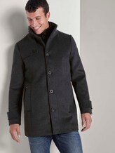 Wollmantel mit gesteppter Unterjacke - Männer - blue new twill structure Wollmantel mit gesteppter Unterjacke - Männer - blue new twill structure - 5 - TOM TAILOR