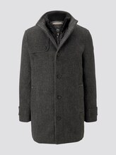 Wool coat with a quilted undercoat - Men - grey big herringbone Wool coat with a quilted undercoat - Men - grey big herringbone - 7 - TOM TAILOR