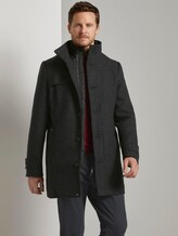 Wollmantel mit gesteppter Unterjacke - Männer - navy check Wollmantel mit gesteppter Unterjacke - Männer - navy check - 5 - TOM TAILOR