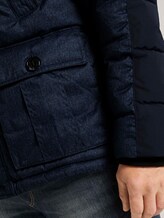 Gesteppte Winterjacke mit Kapuze - Männer - Blue Brushed Herringbone Gesteppte Winterjacke mit Kapuze - Männer - Blue Brushed Herringbone - 10 - TOM TAILOR