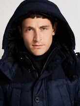 Gesteppte Winterjacke mit Kapuze - Männer - Blue Brushed Herringbone Gesteppte Winterjacke mit Kapuze - Männer - Blue Brushed Herringbone - 9 - TOM TAILOR