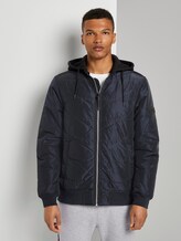 Gesteppte Bomberjacke mit Kapuze - Männer - Sky Captain Blue Gesteppte Bomberjacke mit Kapuze - Männer - Sky Captain Blue - 1 - TOM TAILOR Denim