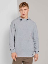 Moderner Jersey-Hoodie - Männer - Light Stone Grey Melange Moderner Jersey-Hoodie - Männer - Light Stone Grey Melange - 1 - TOM TAILOR Denim