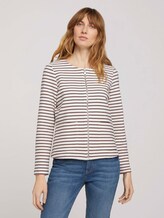 Gestreifter Blazer mit Struktur - Frauen - offwhite ottoman stripe Gestreifter Blazer mit Struktur - Frauen - offwhite ottoman stripe - 1 - TOM TAILOR